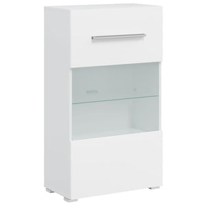 Unità TV 5 pz con Illuminazione a LED Bianco Opaco Truciolato 3324229