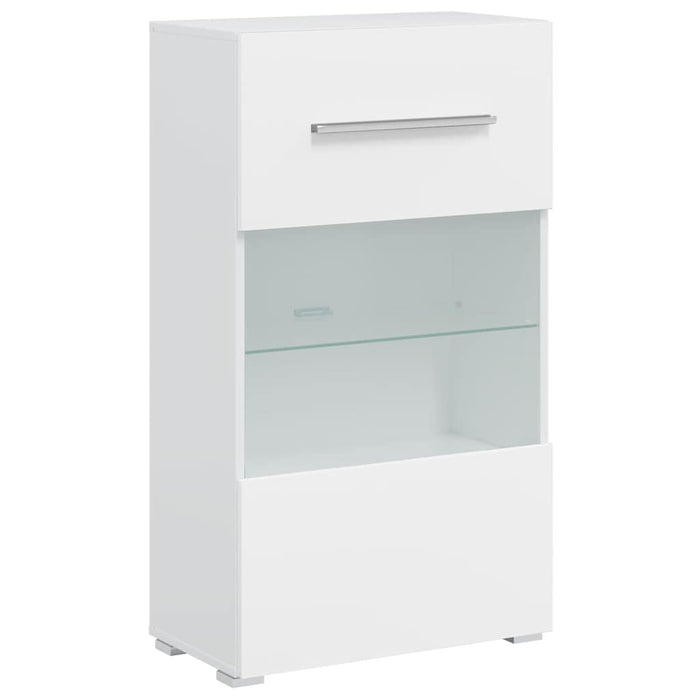 Unità TV 5 pz con Illuminazione a LED Bianco Opaco Truciolato 3324229