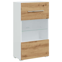 Mobile TV 5 pz-Mobile per TV-Credenza TV con Illuminazione a LED Rovere Artigianale