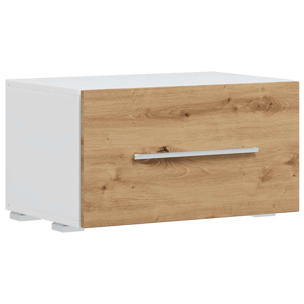 vidaXL Mobile TV 5 pz con Illuminazione a LED Rovere Artigianale