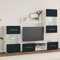 vidaXL Unità TV 5 pz con Illuminazione a LED Indaco Opaco Truciolato