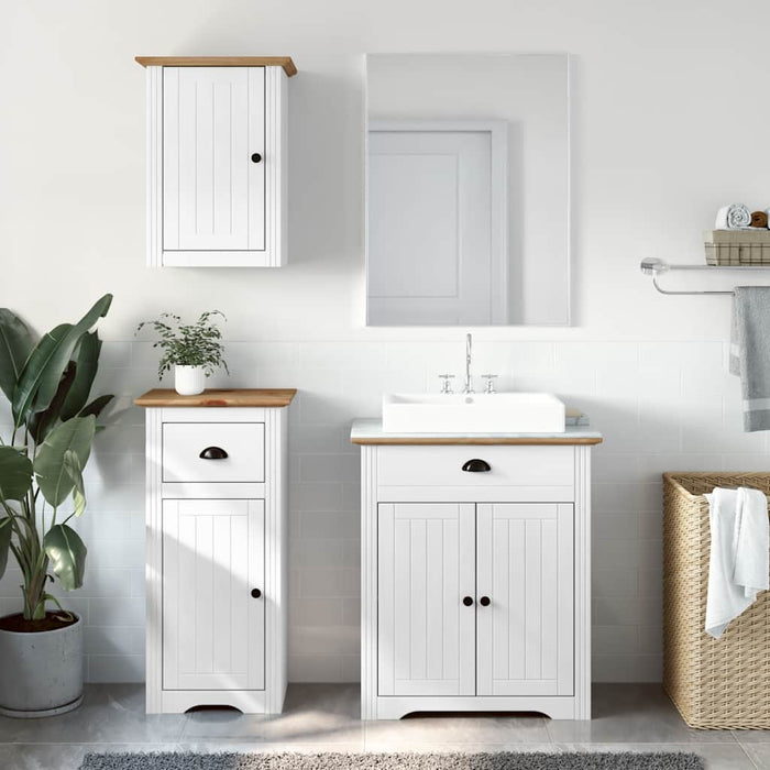 vidaXL Set Mobili da Bagno 3 pz BODO in Legno Massello di Pino