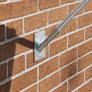 Supporto per palo della bandiera Argento 10.5 x 7.5 cm Acciaio 4106545