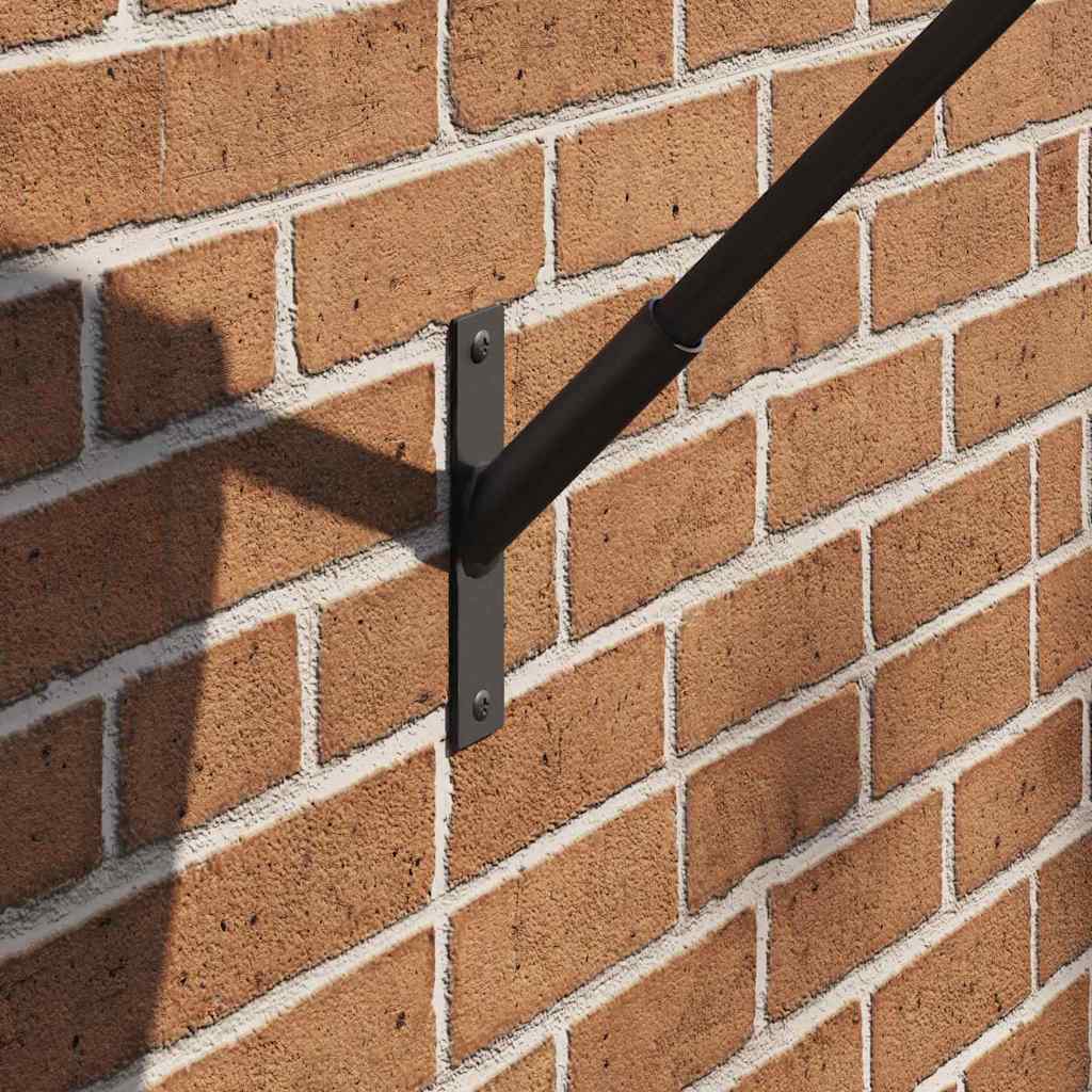 Supporto per palo della bandiera Nero 15 x 3 cm Acciaio 4106546