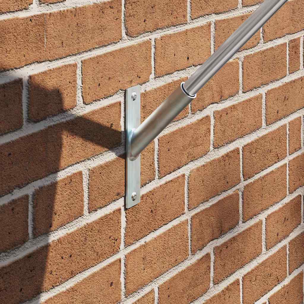 Supporto per palo della bandiera Argento 15 x 3 cm Acciaio 4106547