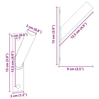 Supporto per palo della bandiera Argento 15 x 3 cm Acciaio 4106547