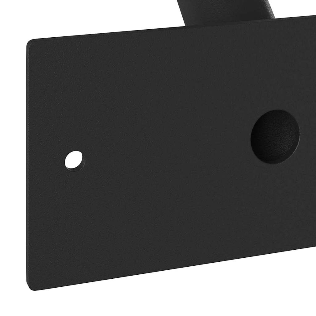 Supporto per palo della bandiera Nero 13 x 6 cm Acciaio 4106548