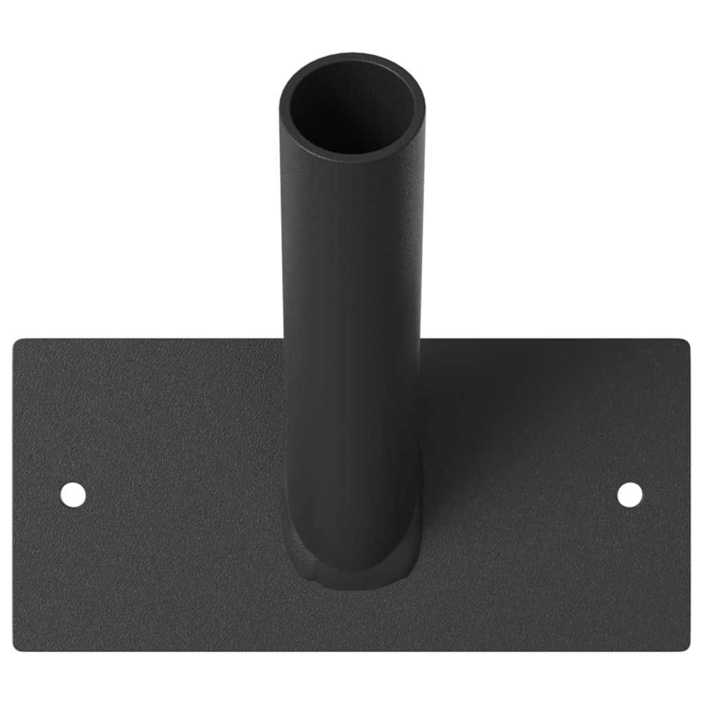 Supporto per palo della bandiera Nero 13 x 6 cm Acciaio 4106548