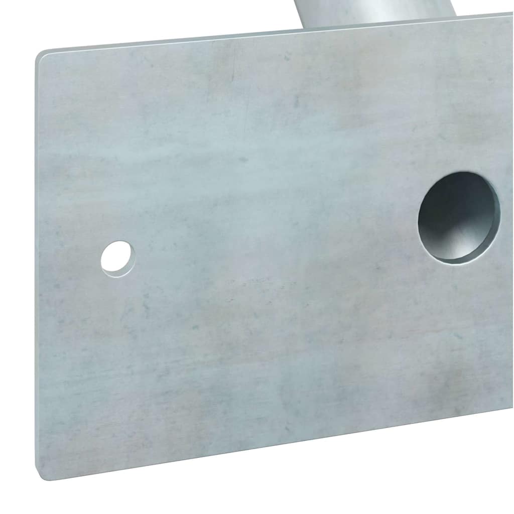 Supporto per palo della bandiera Argento 13 x 6 cm Acciaio 4106549