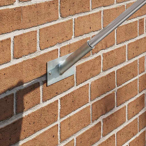 Supporto per palo della bandiera Argento 13 x 6 cm Acciaio 4106549