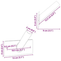 Supporto per palo della bandiera Argento 13 x 6 cm Acciaio 4106549