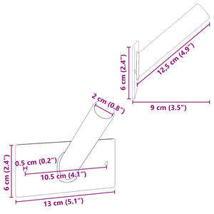 Supporto per palo della bandiera Argento 13 x 6 cm Acciaio 4106549