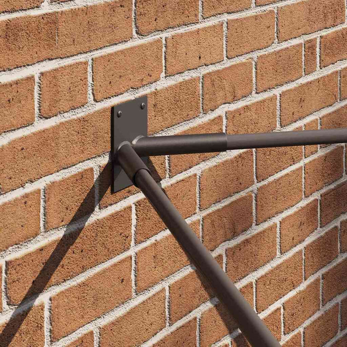 Supporto per palo della bandiera Nero 11.5 x 7.5 cm Acciaio 4106550