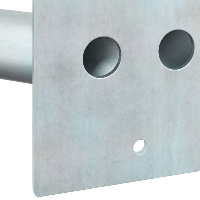 Supporto per palo della bandiera Argento 11.5 x 7.5 cm Acciaio 4106551