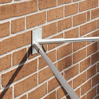 Supporto per palo della bandiera Argento 11.5 x 7.5 cm Acciaio 4106551