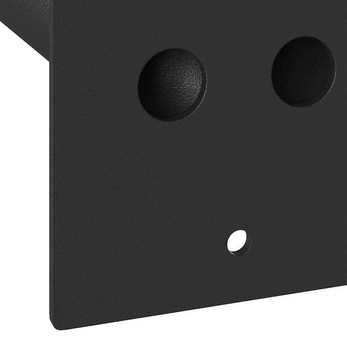 Supporto per palo della bandiera Nero 10.5 x 7.5 cm Acciaio 4106552