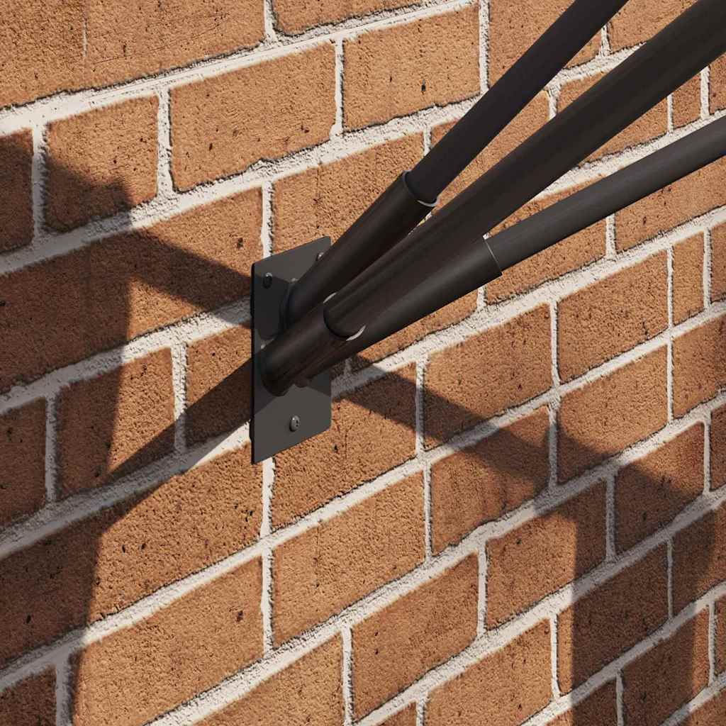 Supporto per palo della bandiera Nero 10.5 x 7.5 cm Acciaio 4106552