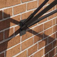 Supporto per palo della bandiera Nero 10.5 x 7.5 cm Acciaio 4106552