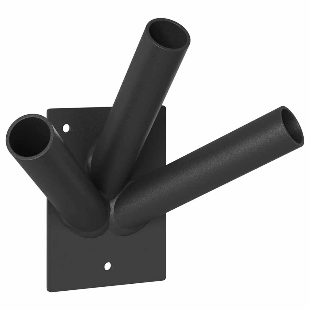 Supporto per palo della bandiera Nero 10.5 x 7.5 cm Acciaio 4106552