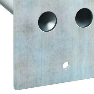 Supporto per palo della bandiera Argento 10.5 x 7.5 cm Acciaio 4106553