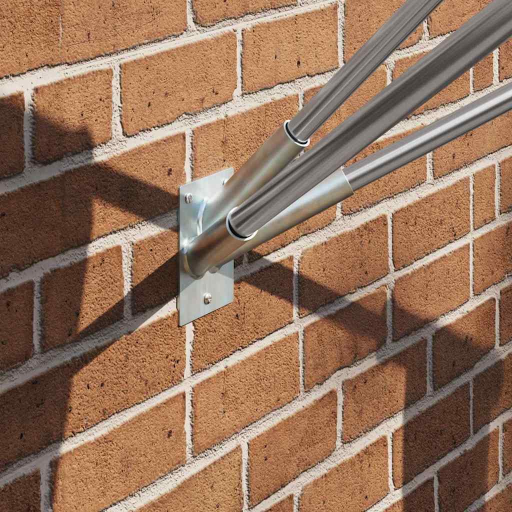 Supporto per palo della bandiera Argento 10.5 x 7.5 cm Acciaio 4106553