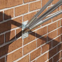 Supporto per palo della bandiera Argento 10.5 x 7.5 cm Acciaio 4106553