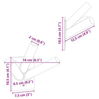 Supporto per palo della bandiera Argento 10.5 x 7.5 cm Acciaio 4106553
