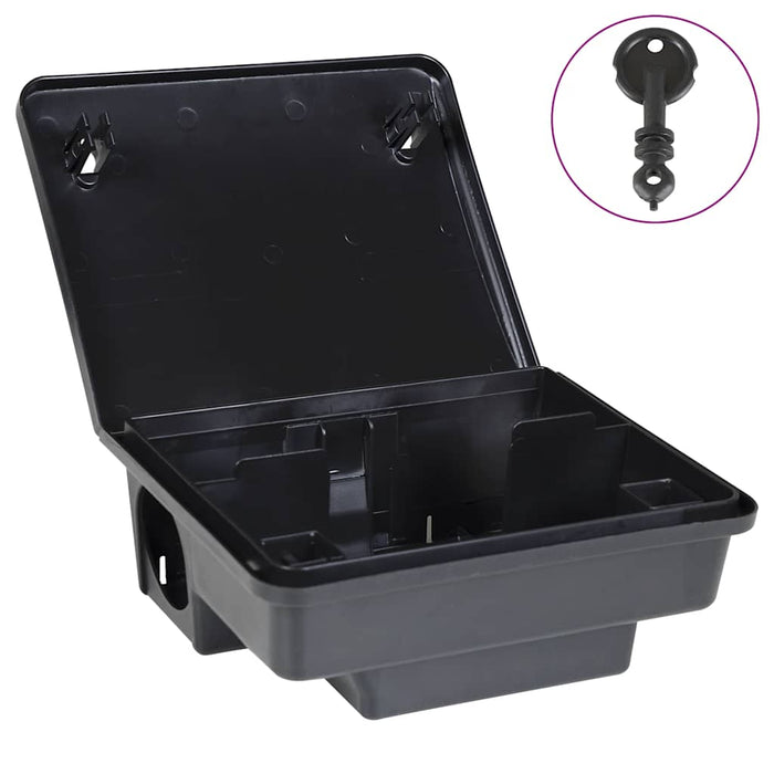 Trappole per Topi 4 pz Nere 23x19x9,5 cm 4106487