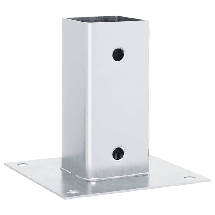 vidaXL Basi per Pali Quadrate 4 pz Argento 61x61 mm in Acciaio Zincato