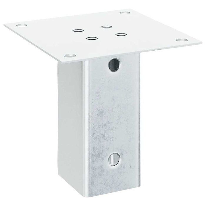 vidaXL Basi per Pali Quadrate 4 pz Argento 61x61 mm in Acciaio Zincato