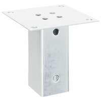 Basi per Pali Quadrate 4 pz Argento 61x61 mm in Acciaio Zincato 42000004