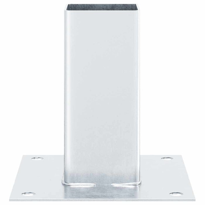 vidaXL Basi per Pali Quadrate 4 pz Argento 61x61 mm in Acciaio Zincato