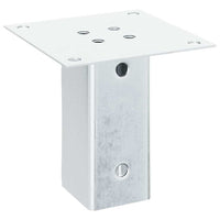 Basi per Pali Quadrate 4 pz Argento 71x71 mm in Acciaio Zincato 42000006