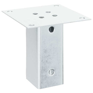 Basi per Pali Quadrate 4 pz Argento 71x71 mm in Acciaio Zincato 42000006