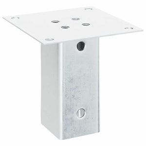 vidaXL Basi per Pali Quadrate 4 pz Argento 71x71 mm in Acciaio Zincato