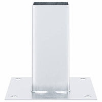 vidaXL Basi per Pali Quadrate 4 pz Argento 71x71 mm in Acciaio Zincato