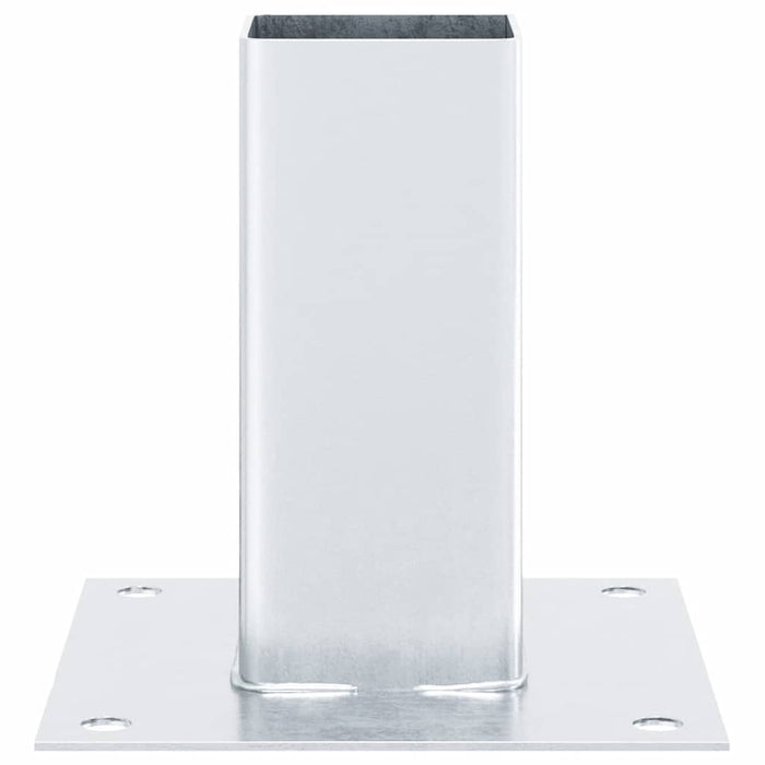 vidaXL Basi per Pali Quadrate 4 pz Argento 71x71 mm in Acciaio Zincato
