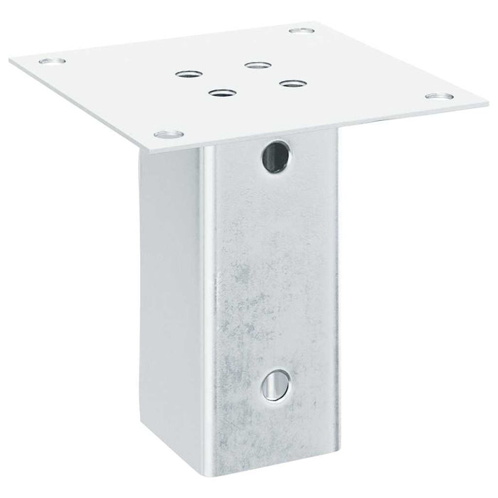 Basi per Pali Quadrate 12 pz Argento 71x71 mm Acciaio Zincato 42000007