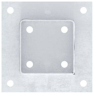 Basi per Pali Quadrate 12 pz Argento 81x81 mm Acciaio Zincato