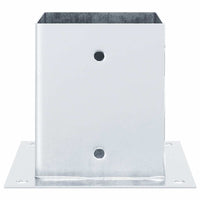 Basi per Pali Quadrate 12 pz Argento 101x101 mm Acciaio Zincato 42000013