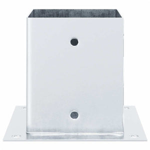 Basi per Pali Quadrate 12 pz Argento 101x101 mm Acciaio Zincato 42000013