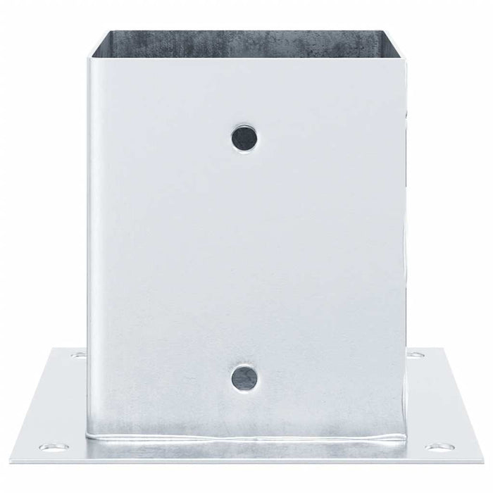 vidaXL Basi per Pali Quadrate 12 pz Argento 101x101 mm Acciaio Zincato
