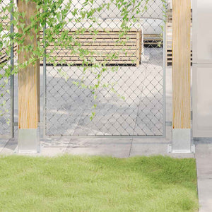 vidaXL Basi per Pali Quadrate 12 pz Argento 101x101 mm Acciaio Zincato