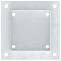 Basi per Pali Quadrate 4 pz Argento 121x121 mm Acciaio Zincato 42000014