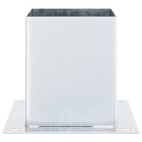 Basi per Pali Quadrate 12 pz Argento 121x121 mm Acciaio Zincato