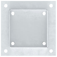 Basi per Pali Quadrate 12 pz Argento 121x121 mm Acciaio Zincato