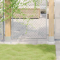 Basi per Pali Quadrate 12 pz Argento 121x121 mm Acciaio Zincato