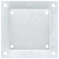 Basi per Pali Quadrate 4 pz Argento 141x141 mm Acciaio Zincato 42000016