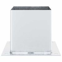 Basi per Pali Quadrate 12 pz Argento 141x141 mm Acciaio Zincato