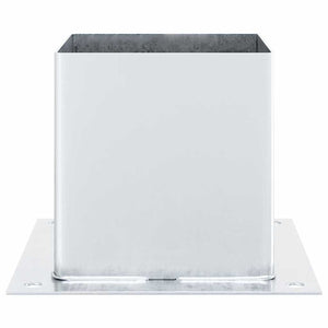 Basi per Pali Quadrate 12 pz Argento 141x141 mm Acciaio Zincato